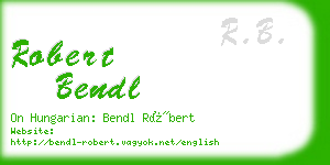 robert bendl business card